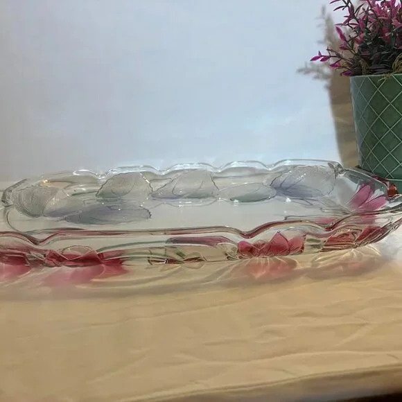 Crystal Clear Studios 1989 Cassandra Oblong Platter Vintage Hand Painted EUC - Picture 7 of 8